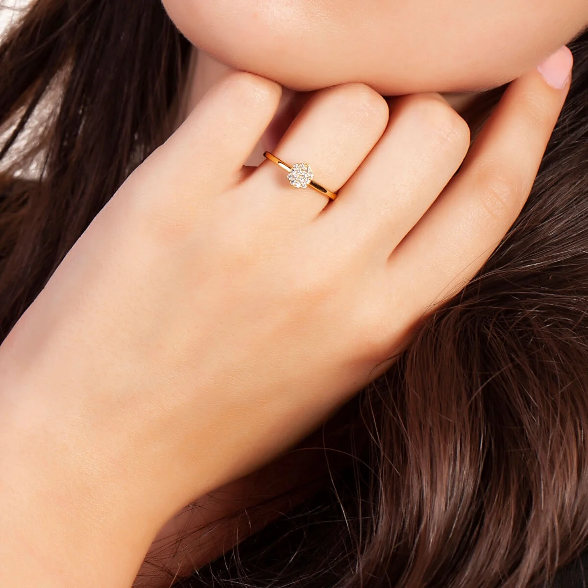 Sole du Soleil Daffodil Collection Women's 18k YG Plated Stackable Fashion Ring Size 8