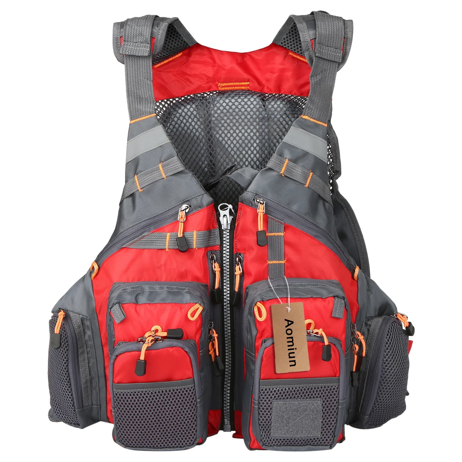 Lixada Aomiun Outdoor Breathable Padded Fishing Superior 209lb Bearing Life Safety Jacket Swimming Sailing Waistcoat Utility Vest Floatation Device