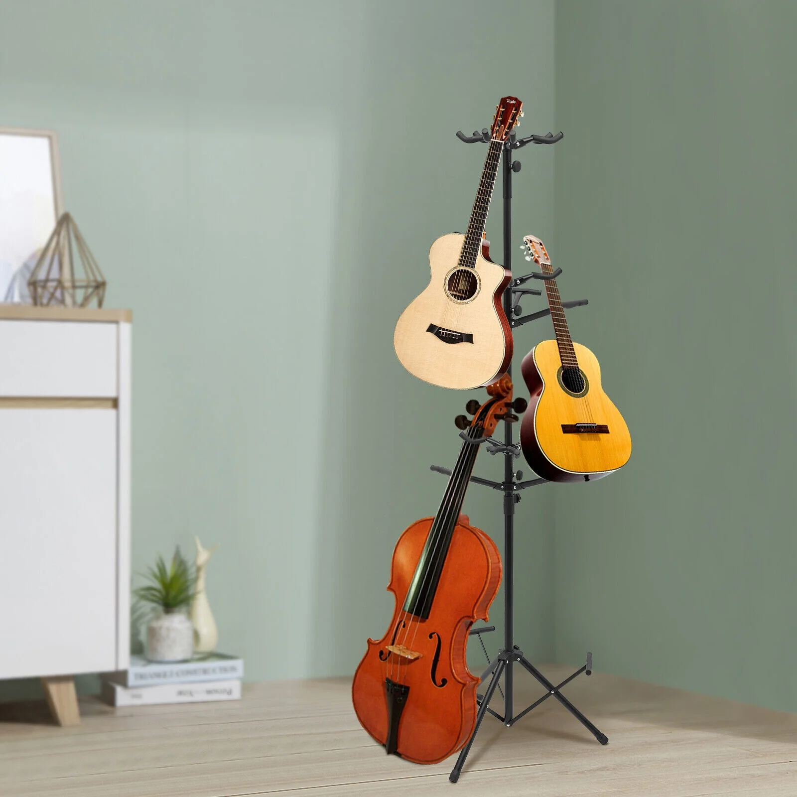 Guitar Holder 9 Guitar Rack Stand Multi-Instrument Guitar Ukulele Bass Holder