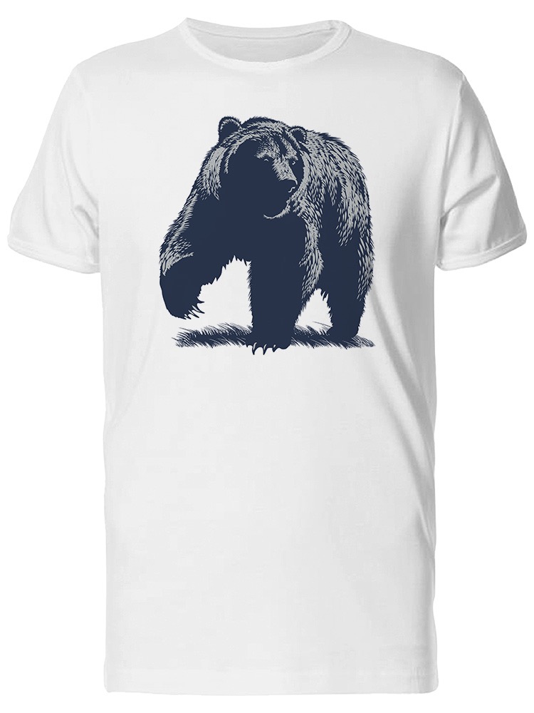 Grizzly Bear Walking On Grass T-Shirt Men -Image by Shutterstock, Male Medium