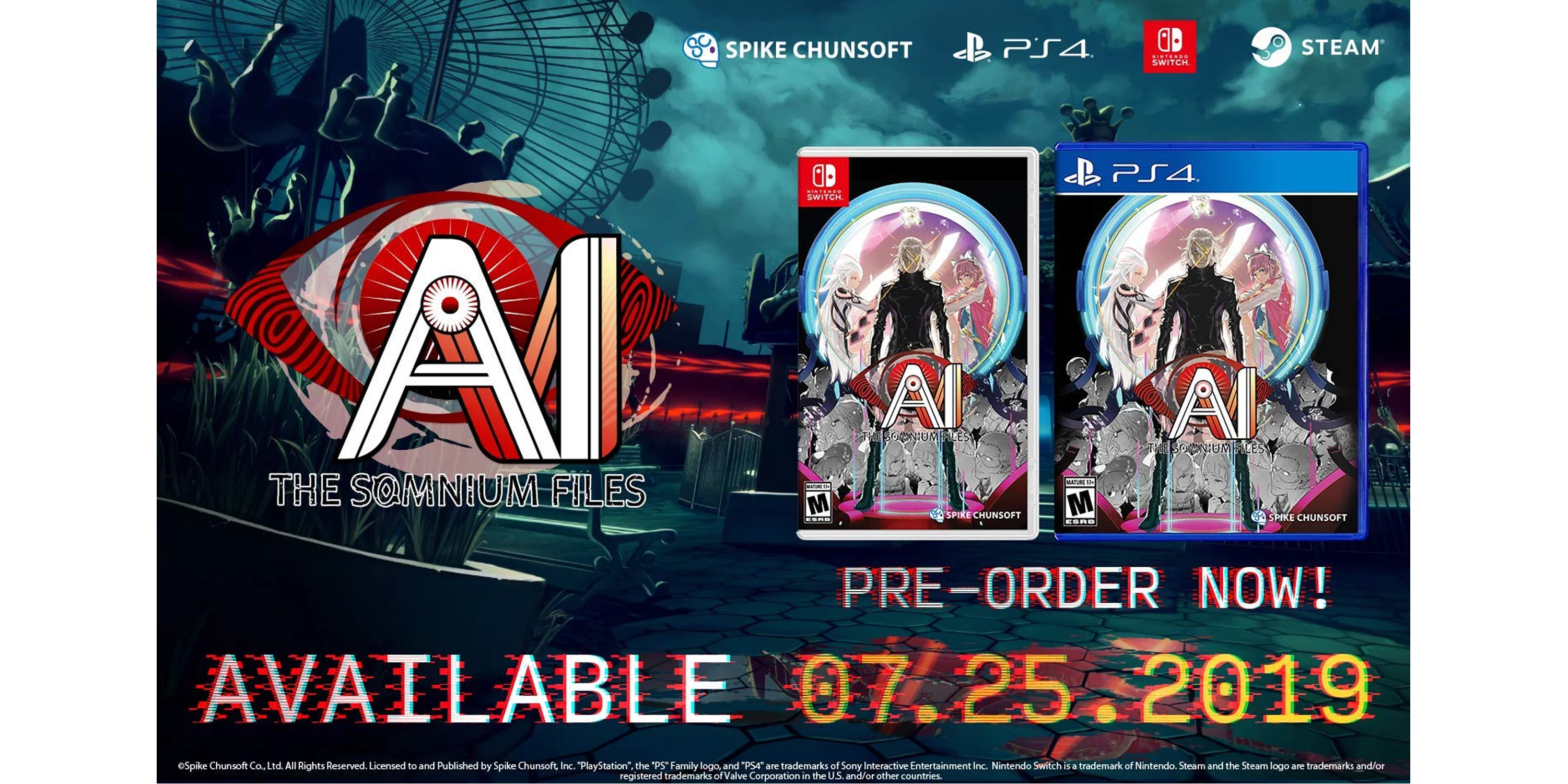 AI: The Somnium Files, Spike Chunsoft, Nintendo Switch, 811800030100