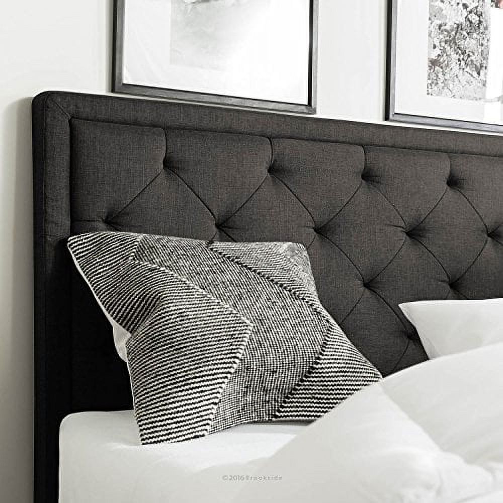 BROOKSIDE Upholstered Headboard with Diamond Tufting - Full / Full XL - Charcoal