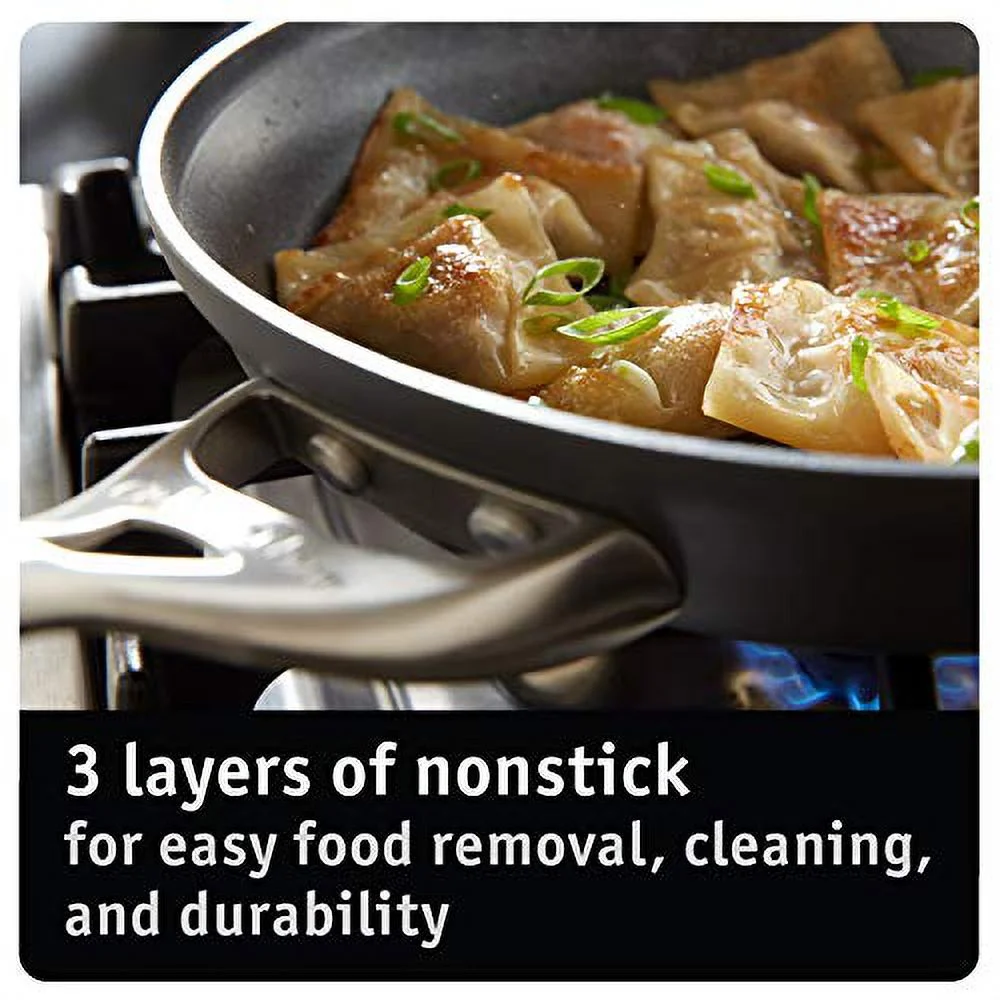 Used Calphalon Aluminum Nonstick Cookware 10-inch and 12-inch Set, Black