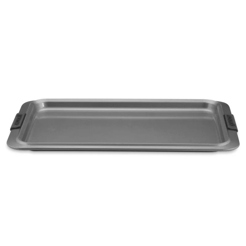 Anolon Advanced Bakeware Nonstick Cookie Sheet, 11-Inch x 17-Inch, Gray with Silicone Grips