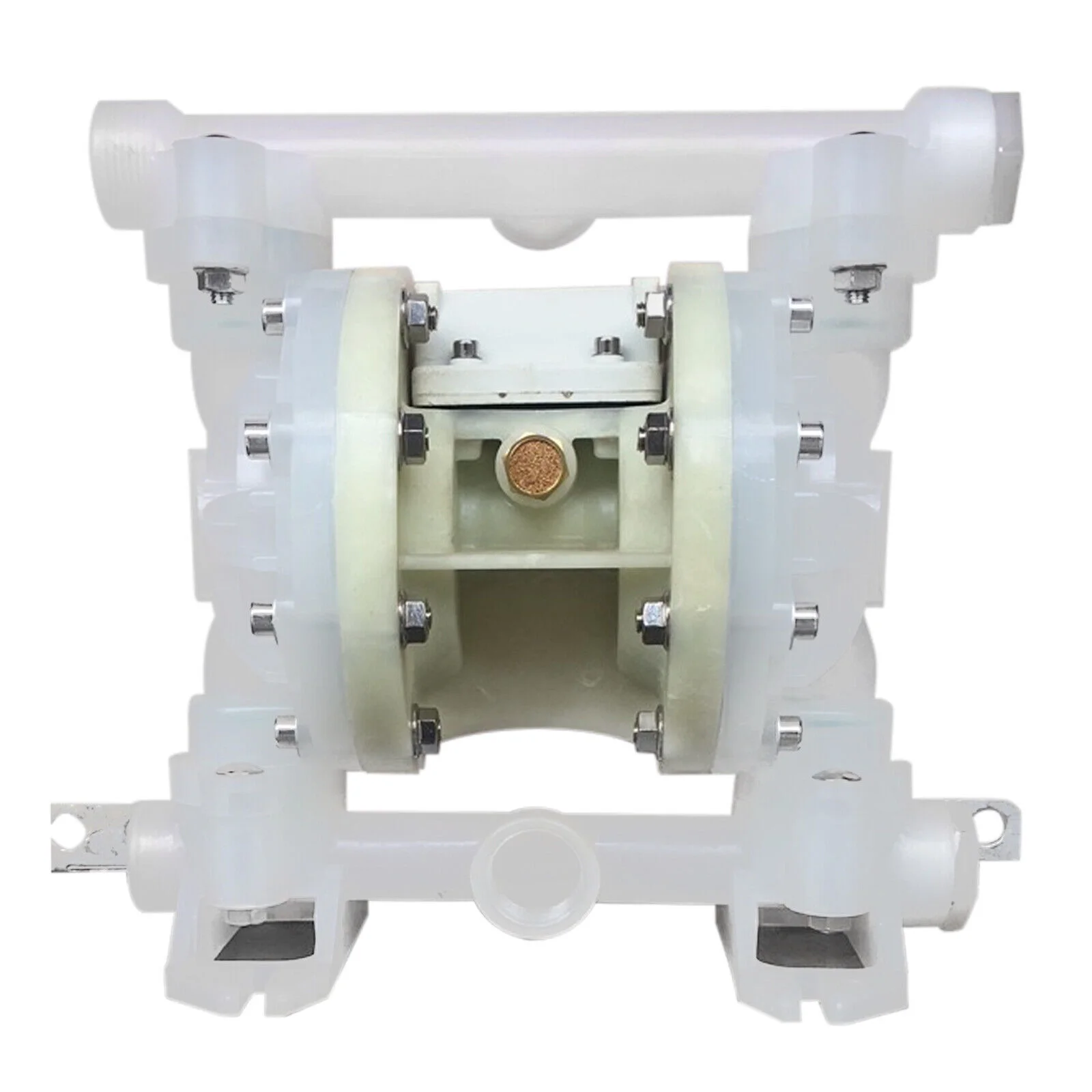 ZhdnBhnos Air-Operated Double Diaphragm Oil Pump 3/4inch Inlet & Outlet Liquids Transfer Pump Chemical Industrial Polypropylene