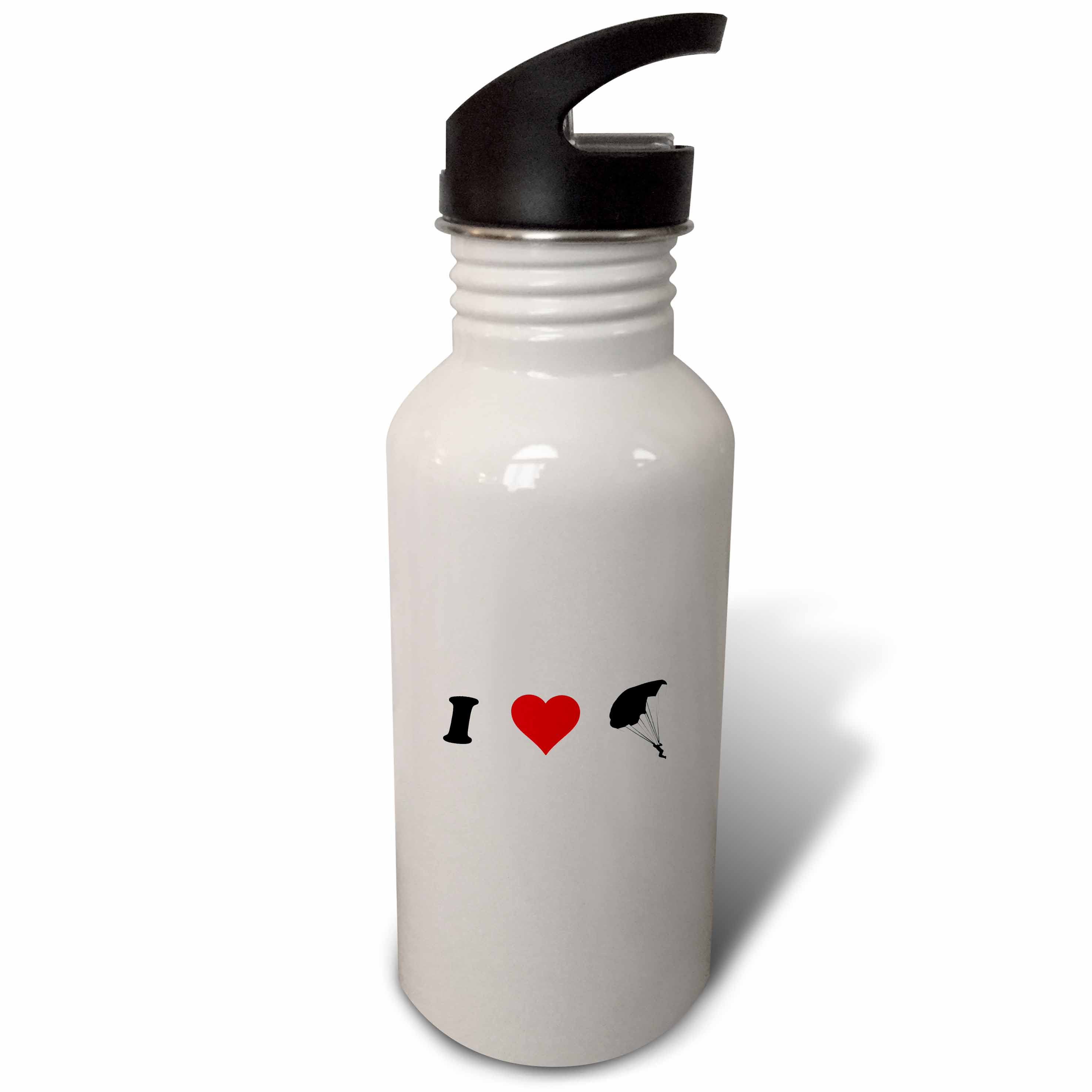I HEART Skydiving 21 oz Sports Water Bottle wb-163978-1