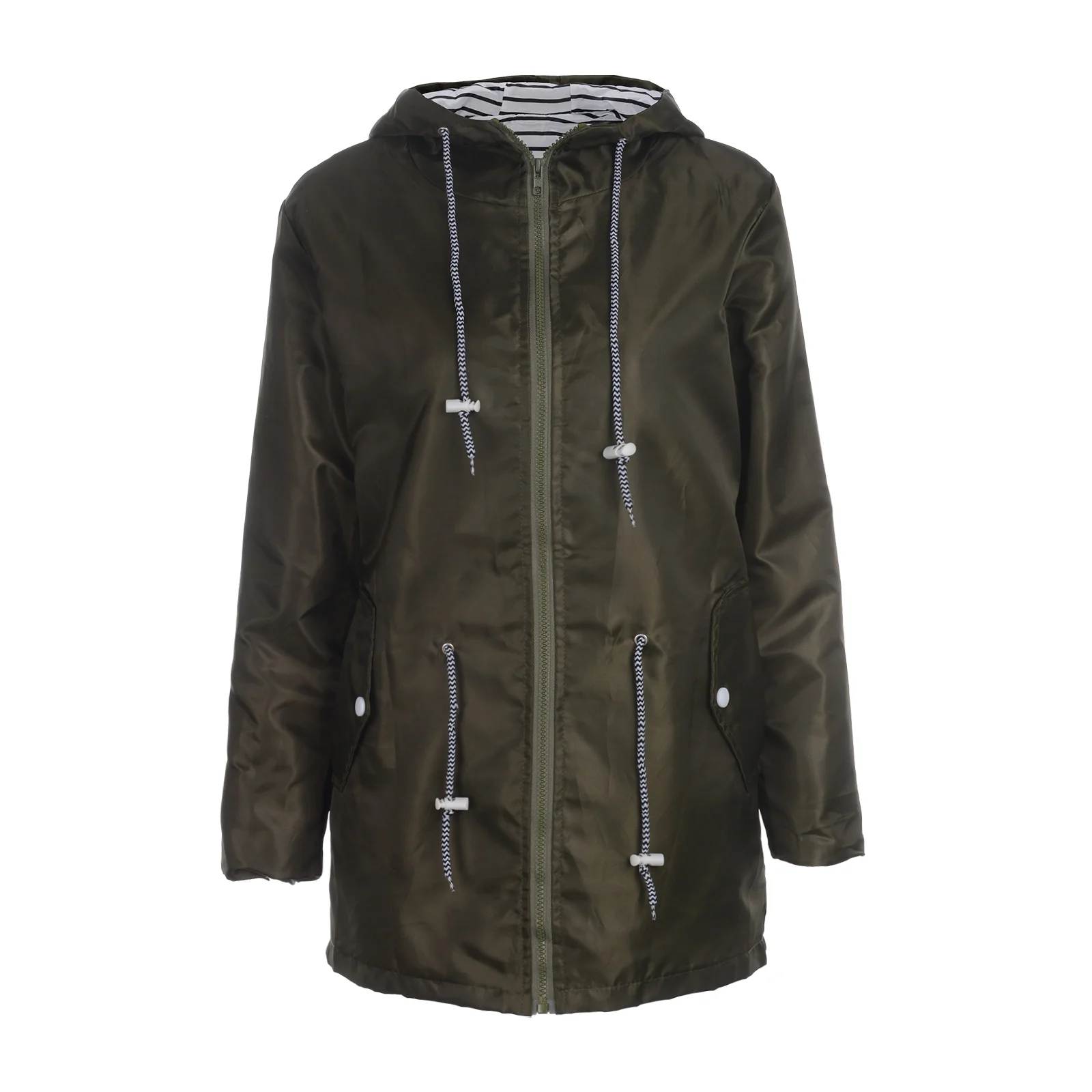 aturustex Women Windbreaker Outdoor Long Sleeves Rain Hooded Jacket Coat Lightweight Mountain Plus Size Waterproof