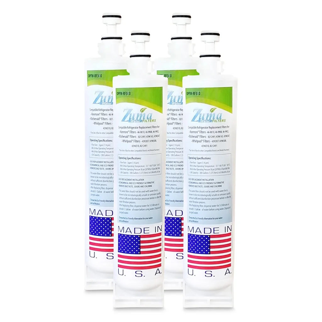 ZUMA Brand , Refrigerator Water Filter , Model # OPFW-RF300 , Compatible with Kenmore® 51269 - 4 Pack - Made in U.S.A.