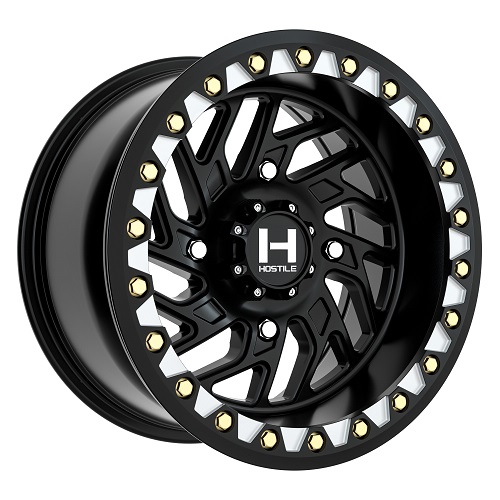 15x8 Hostile UTV H316 Jigsaw Asphalt (Black) BEADLOCK Wheel 4x156 (0mm)
