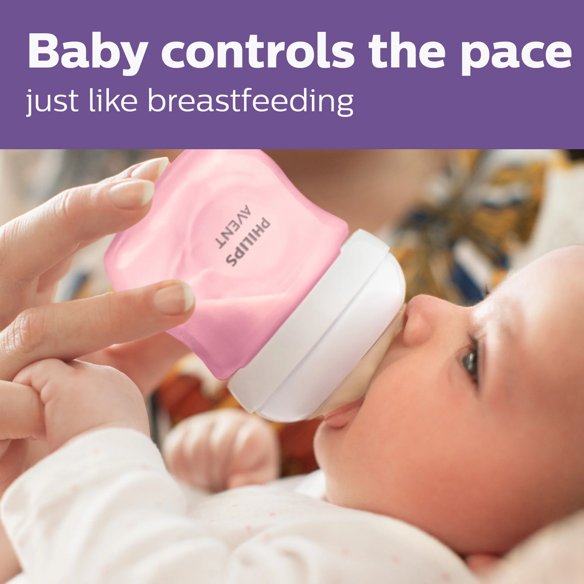 Philips Avent Natural Baby Bottle with Natural Response Nipple, Pink, 4oz,3pk, SCY900/13