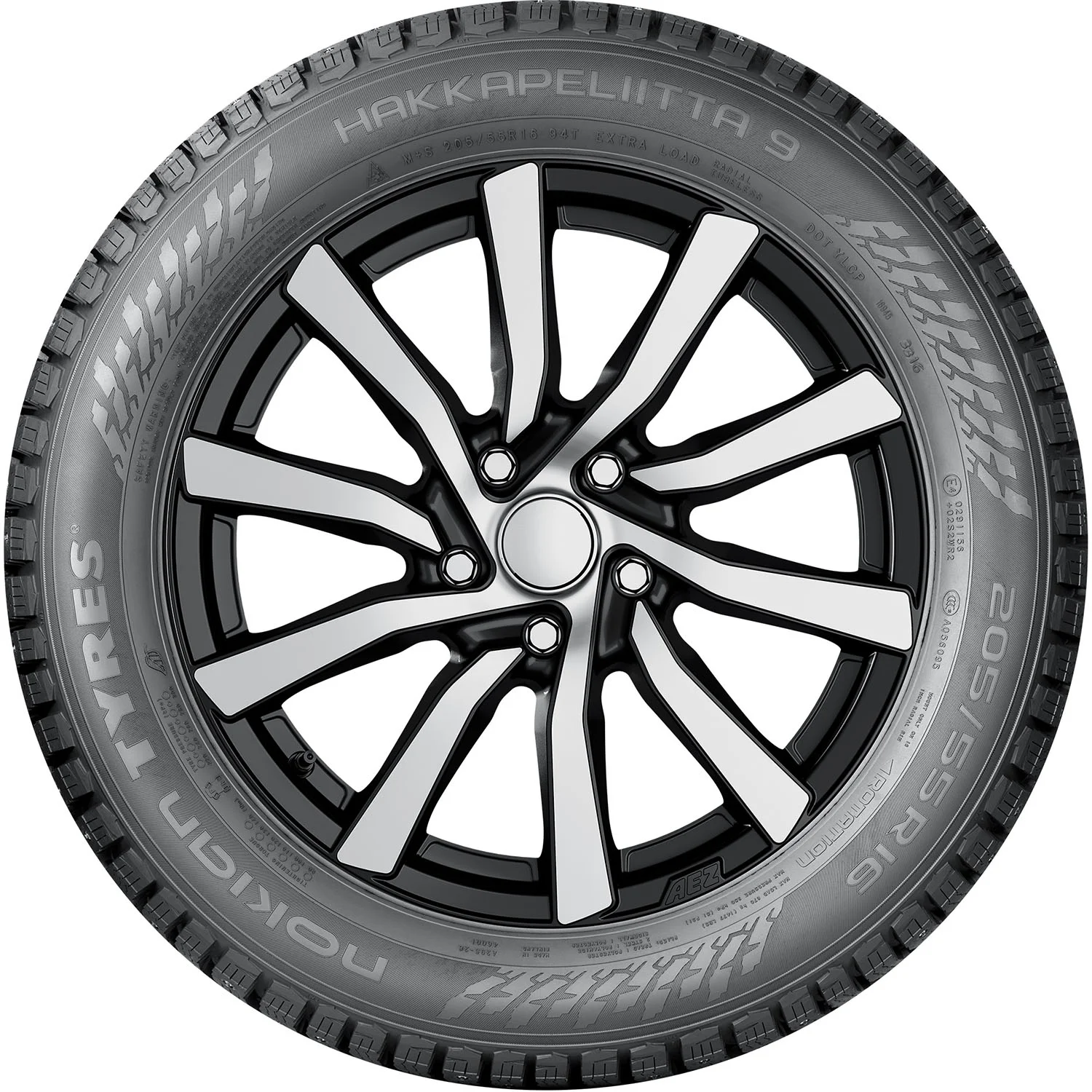 Set of 4 Nokian Hakkapeliitta 9 Studded 225/45R17 91T Tires Fits: 2017-19 Chevrolet Cruze Diesel, 2013-15 Dodge Dart Aero