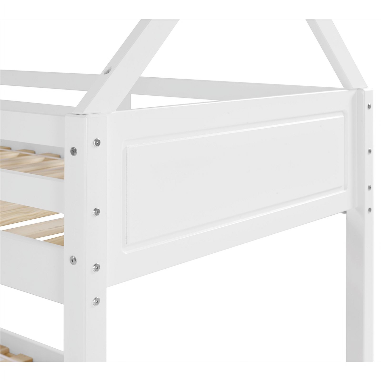 Linon Merritt Wood Twin Bunkbed in White