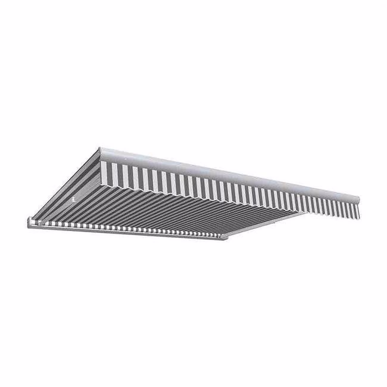 Awntech KWM16-US-GW 16 ft. Key West Full Cassette Manual Retractable Awning, Gray & White - 120 in.