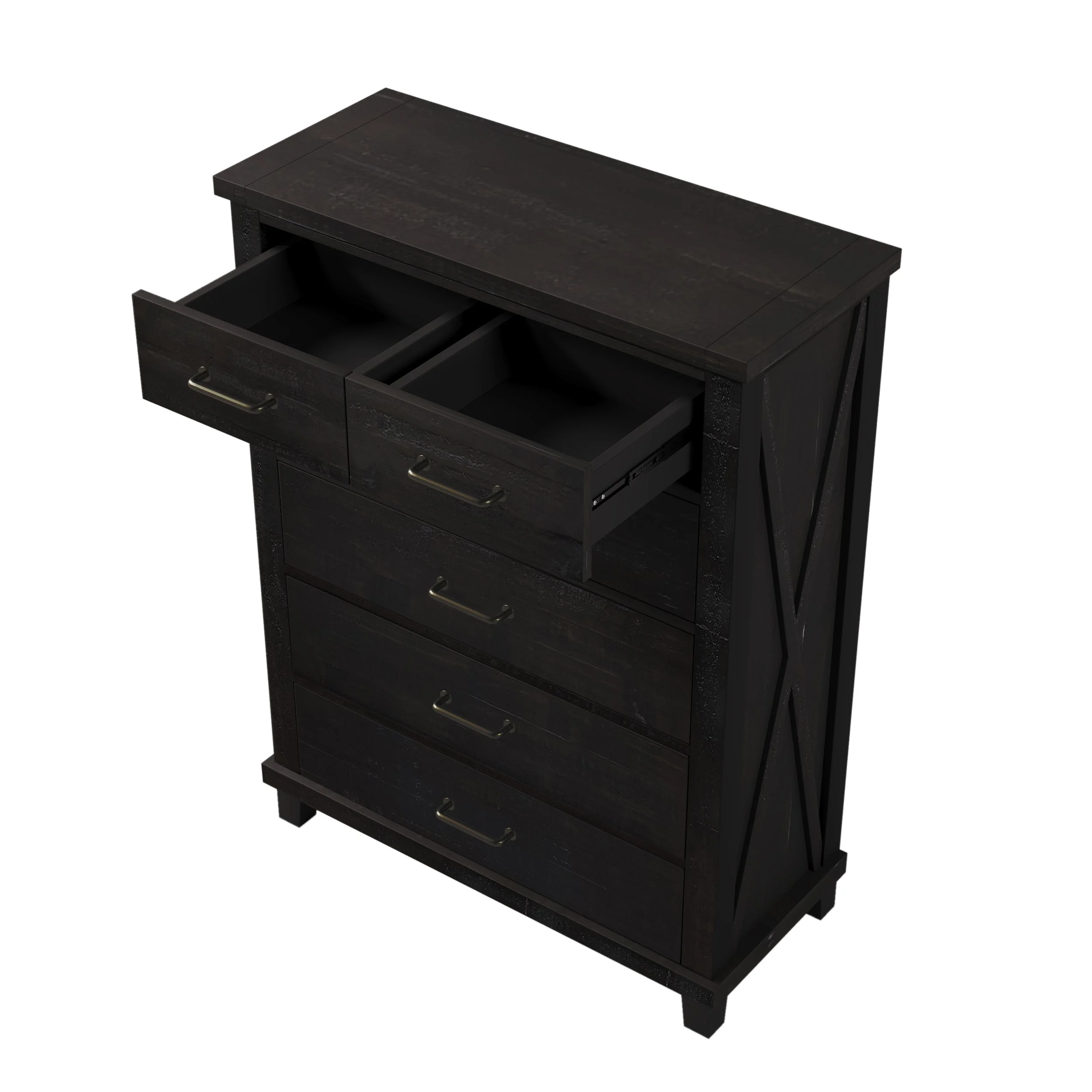 Harmony Home Collection: Rustic Pine Six-Drawer Tallboy Chest