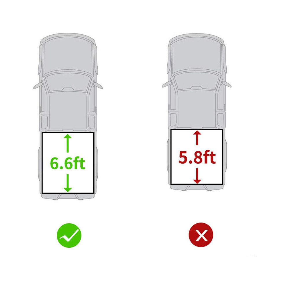 Ledkingdomus 6.5 ft Soft Quad Fold Truck Bed Tonneau Cover for 2024-2019 Chevy Silverado/GMC Sierra 1500