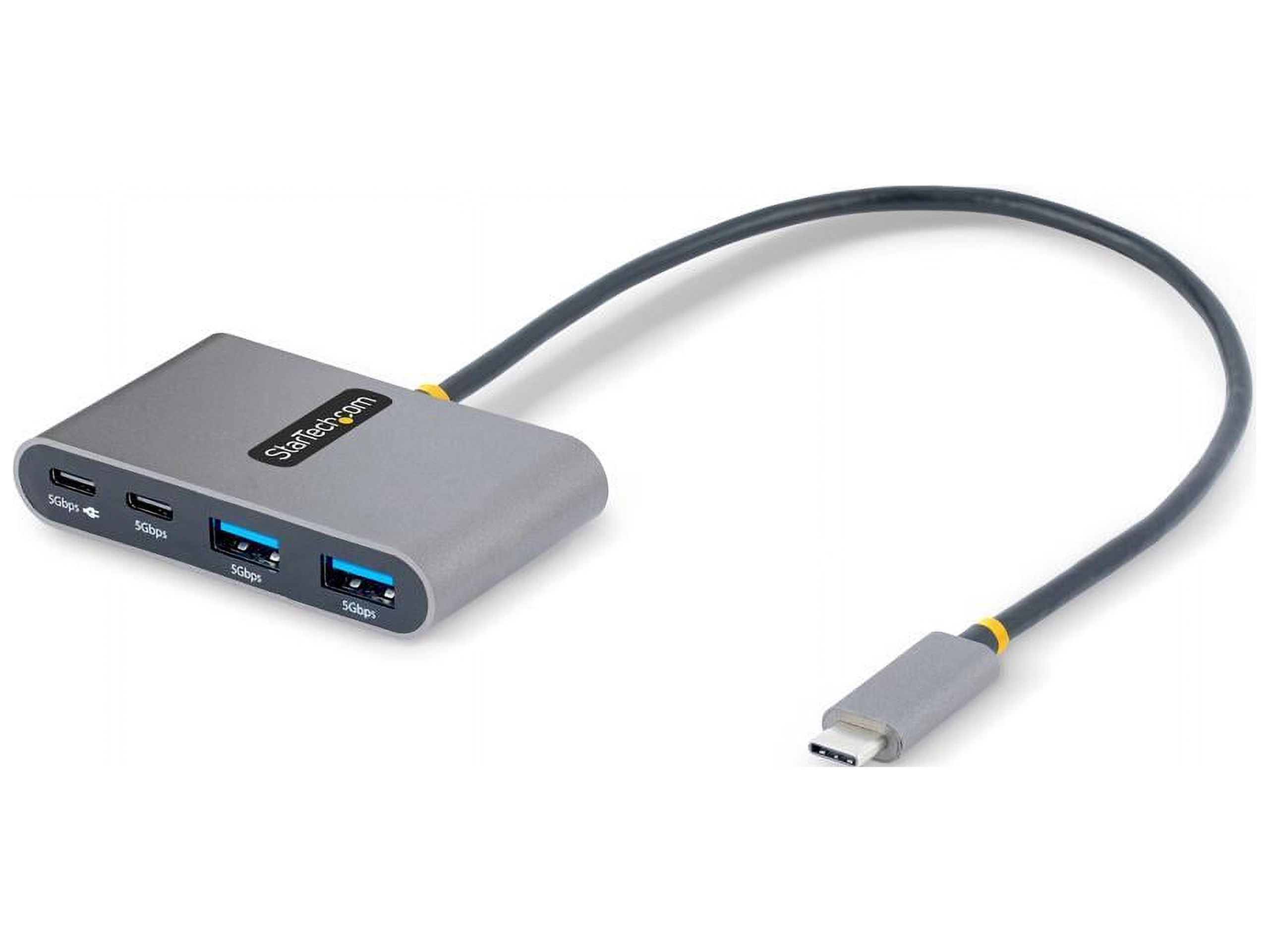 Startech 4-Port USB-C Hub with 100W Power Delivery Pass-Through, 2x USB-A + 2x USB-C, 5Gbps, 1ft/30cm Long Cable, Portable USB 3.0 Hub - Portable USB-C Expansion Hub - 2x USB-A, 2x USB-C - USB 3.2 ...