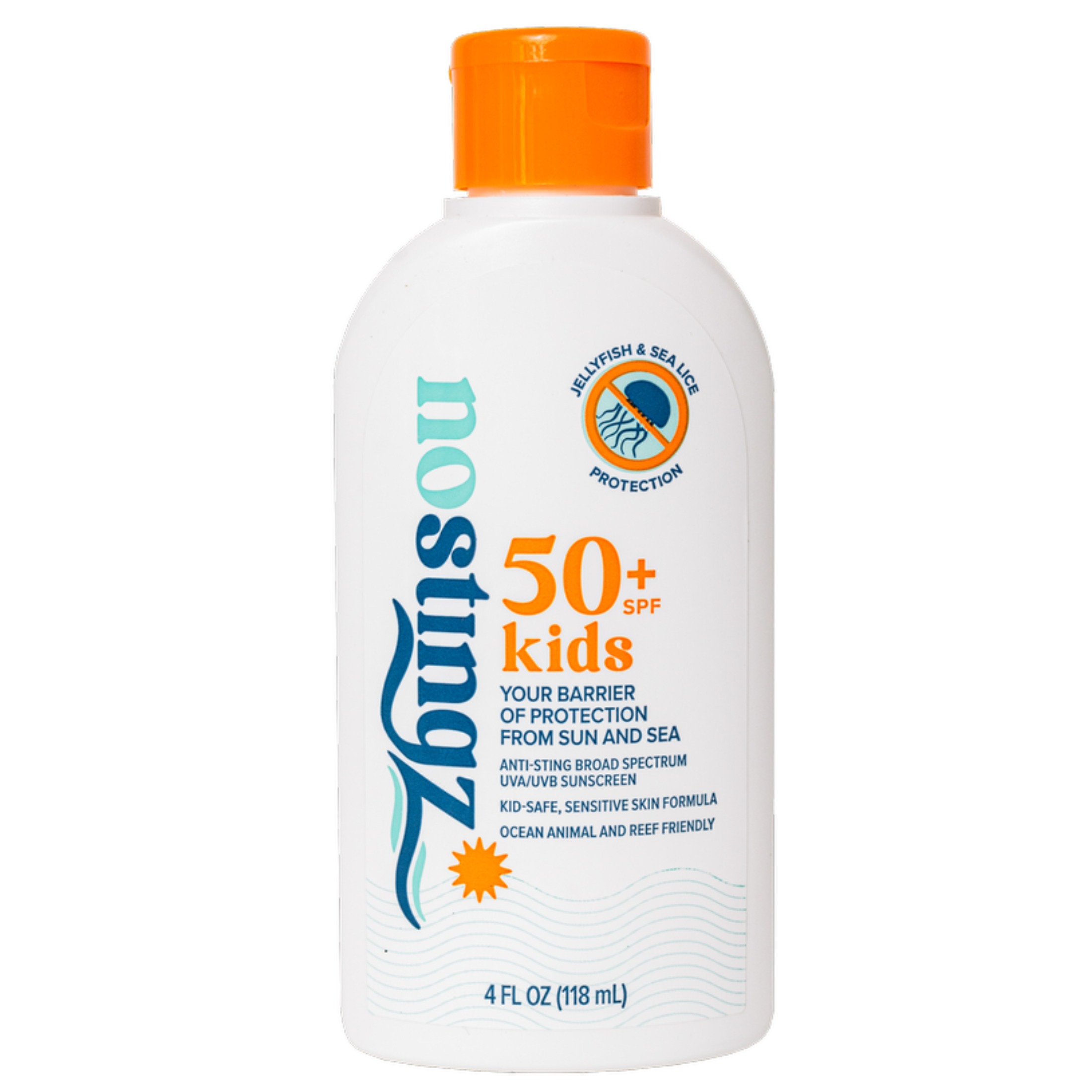 NoStingz 50+ SPF- Kids, Jellyfish & Sea Lice Protection Sunscreen - 4 fl oz