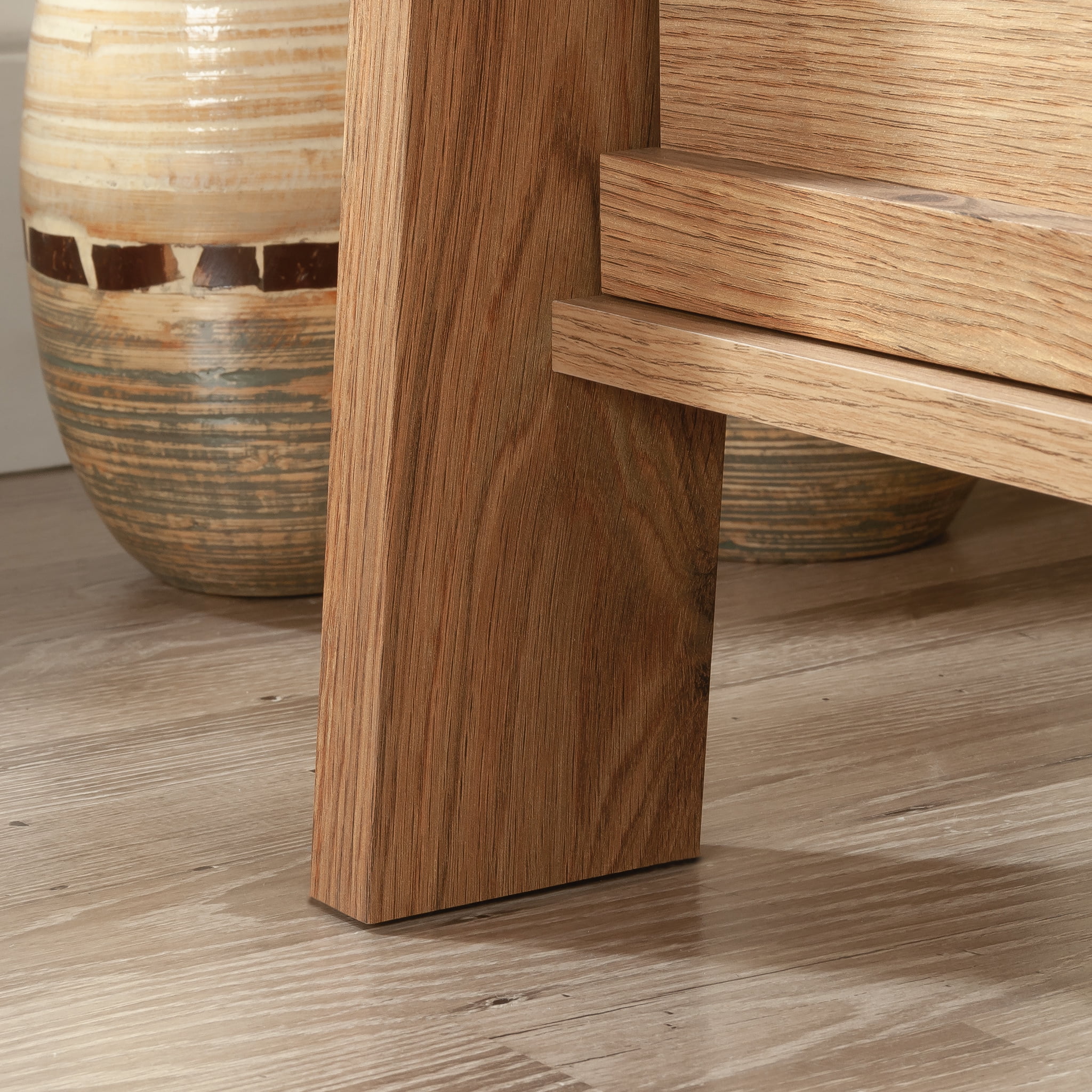 Sauder Trestle 4-Drawer Bedroom Dresser in Timber Oak, Timber Oak Finish