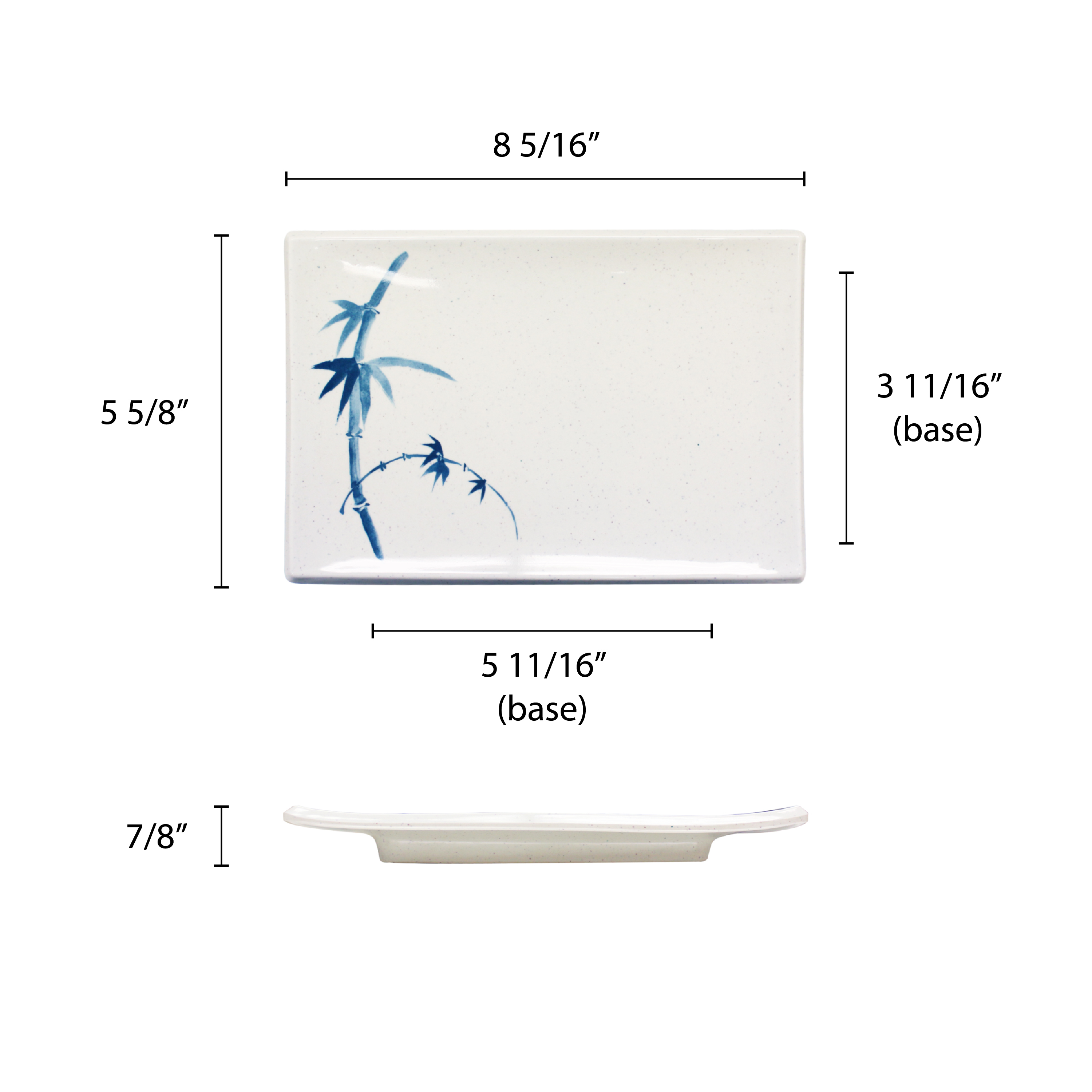 Excellante Blue bamboo melamine dinnerware collection 8 1/4