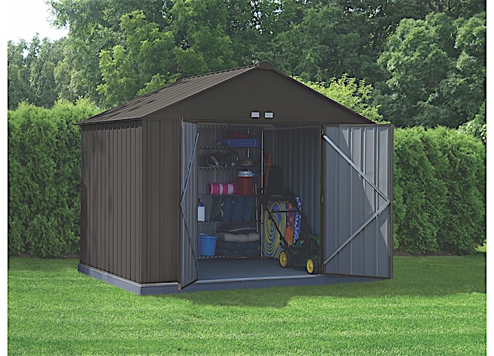 Arrow Sheds EZ10872HVCC EZEE Steel Storage Shed, 10 ft. x 8 ft. x 8 ft. Charcoal