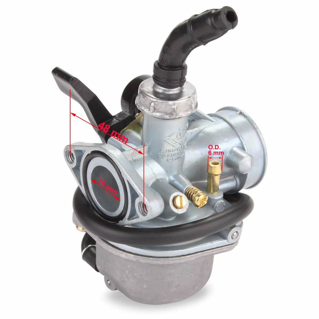 iFJF PZ19 Carburetor for 50cc 70cc 90cc 110cc 125cc ATV Dirt Pit Bike Go Kart Chinese 4 Wheeler Taotao Honda CRF Hand Choke Cable