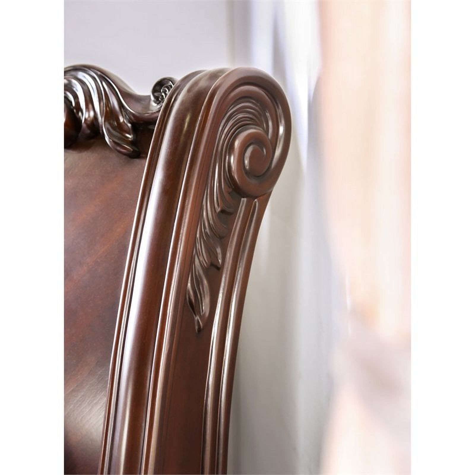 FOA Angelonia 3pc Brown Cherry Solid Wood Bedroom Set - Queen + 2 Nightstands