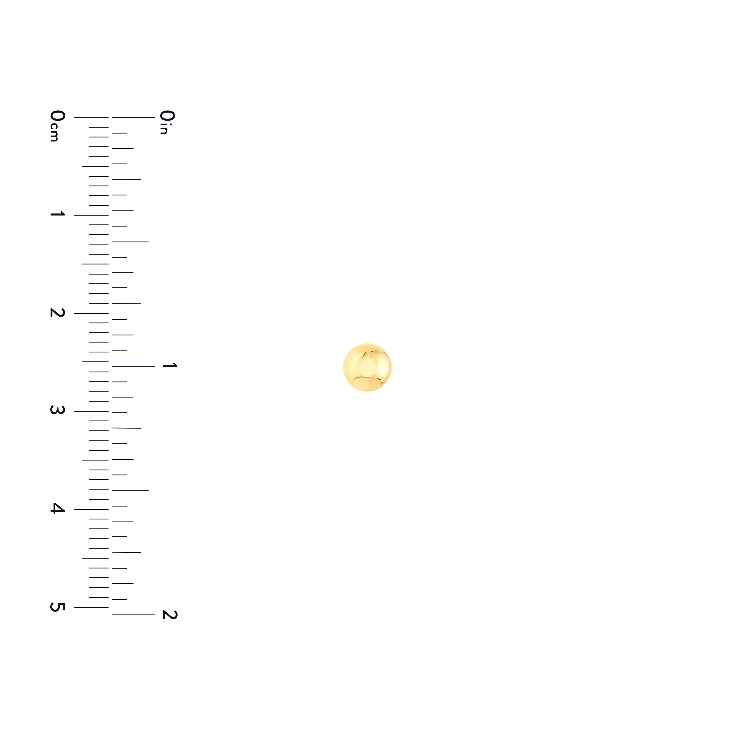 14K Yellow Gold 8mm Polished Ball Stud Earrings - Women