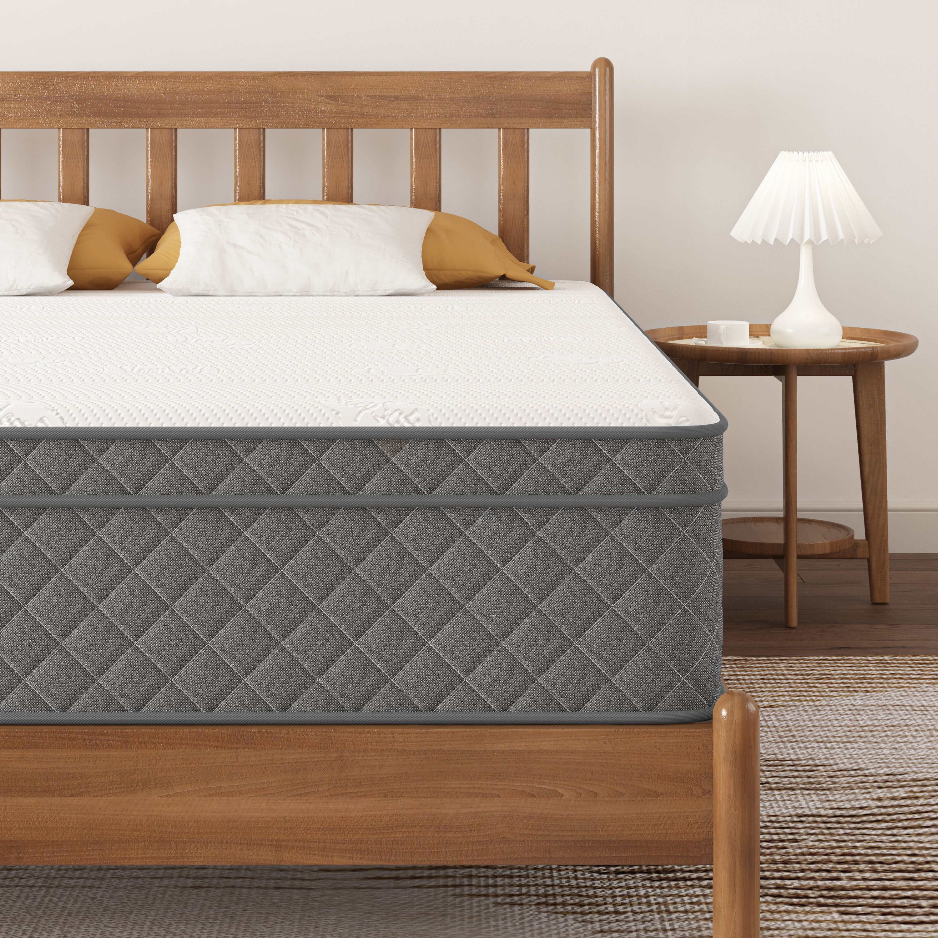 Queen Size Mattress,12 Inch Pocket Innerspring Mattress Firm Mattress with CertiPUR-US Certified,hybrid mattress,Fiberglass Free,Queen Mattress