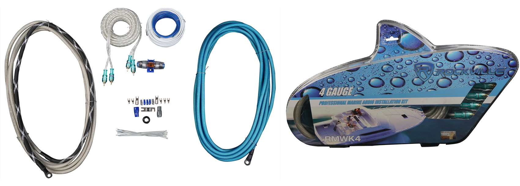 Rockville Marine Bluetooth Receiver+4) 6.5