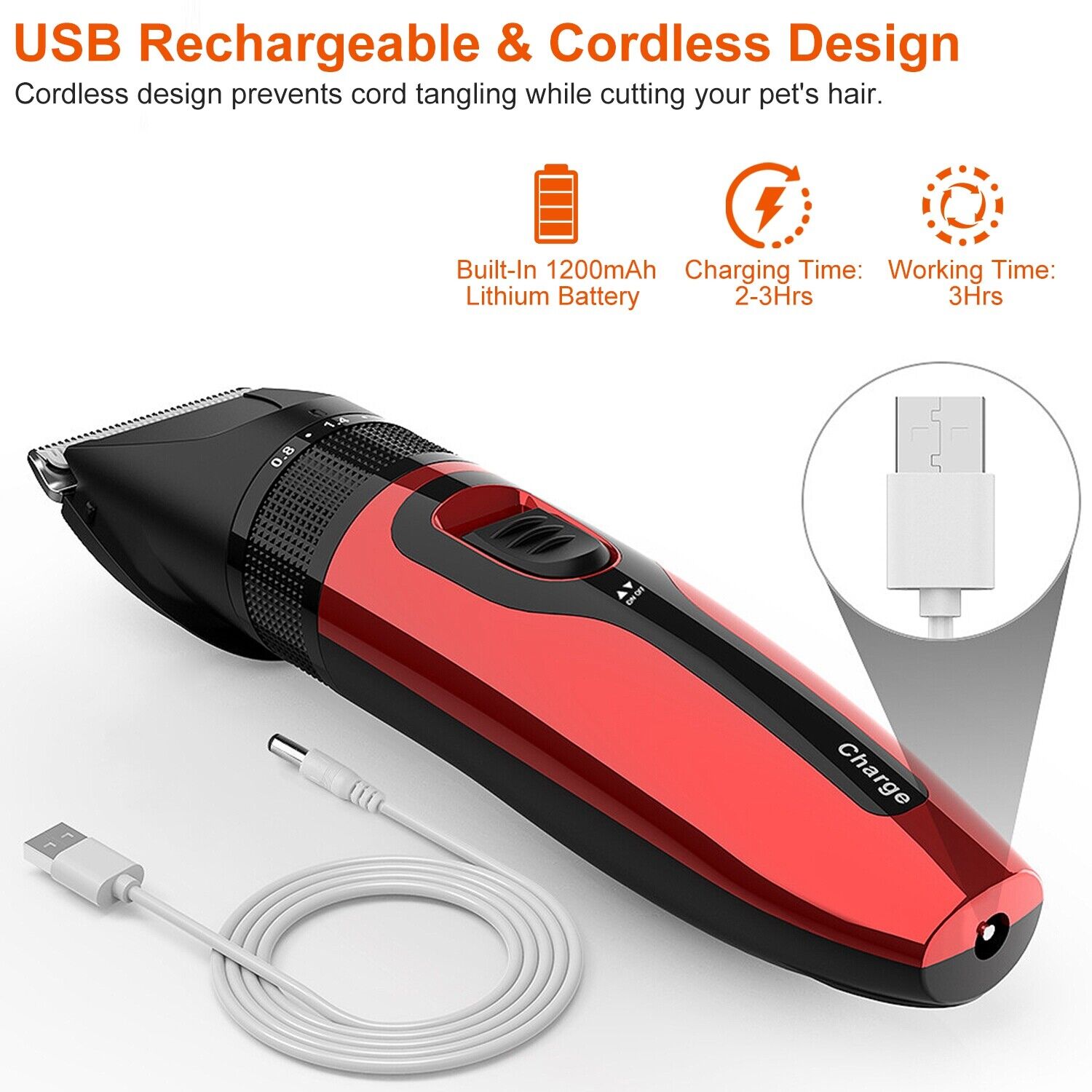 Professional Groomer Pet Grooming Kit Dog Cat Trimmer Hair Clippers Shaver Quiet