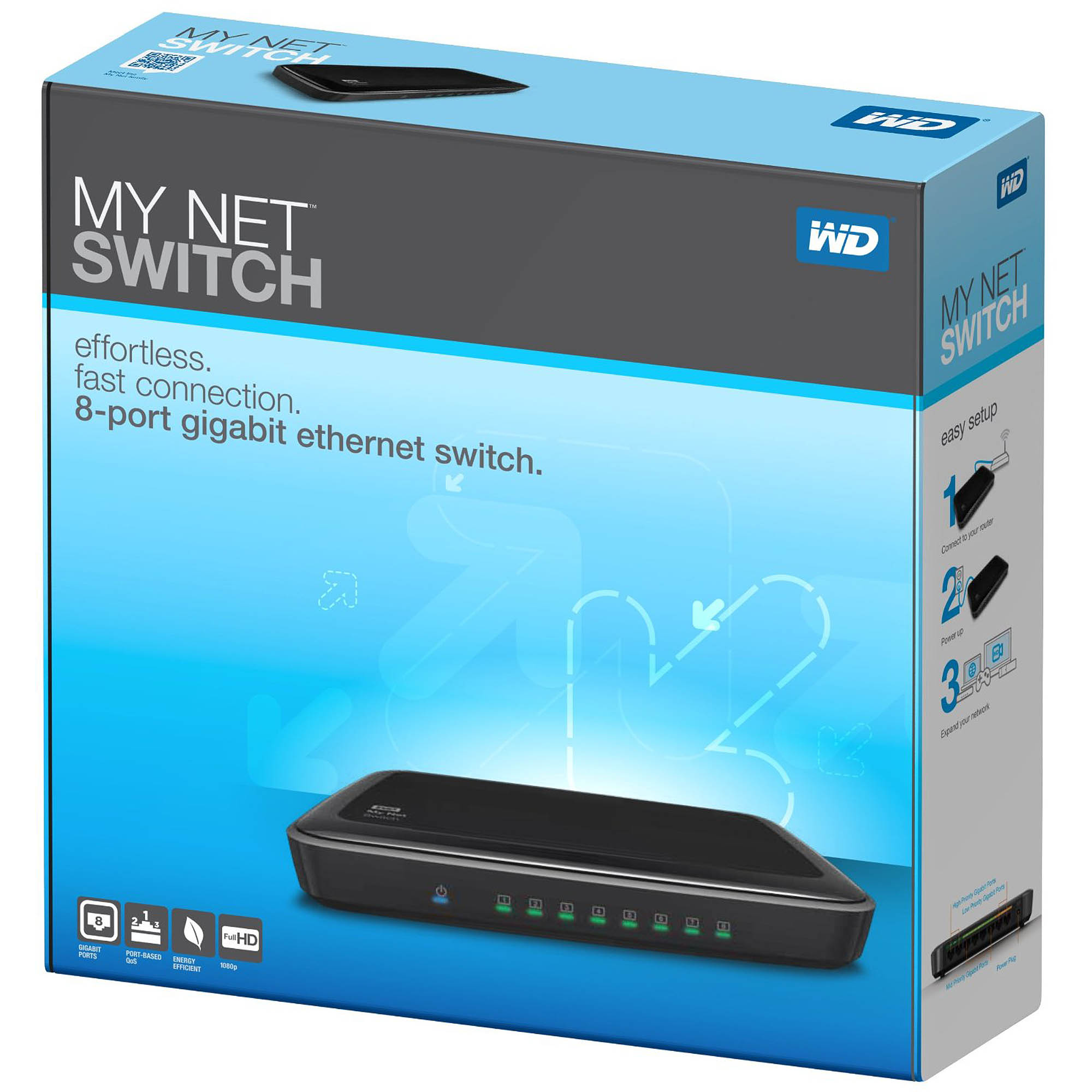 WD My Net - Switch - unmanaged - 8 x 10/100/1000 - desktop