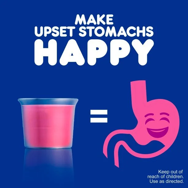 Pepto Bismol Liquid Max Strength Relief Heartburn & Diarrhea, 12oz, 4-Pack