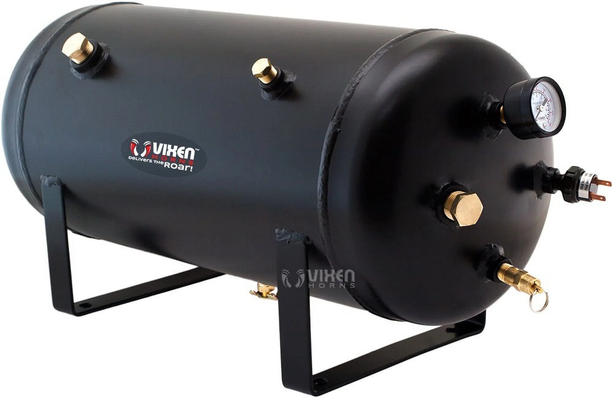 Vixen Horns 5 Gallon (18 Liter) Train/Air Horn Tank with 200 PSI Compressor Onboard System/Kit 12V VXO8350B