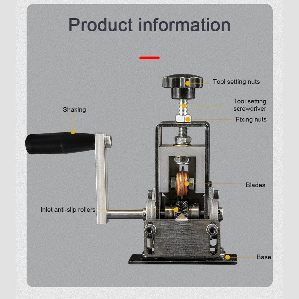 Dadypet Wire stripper,Steel Manual Wire Iron Frame Speed 1-20mm Cable Hand Frame Speed Steel Speed Steel Manual Wire Iron Frame Wire Tool 1-20mm Support Use Hand Cable Hand Crank Portable Wire Iron