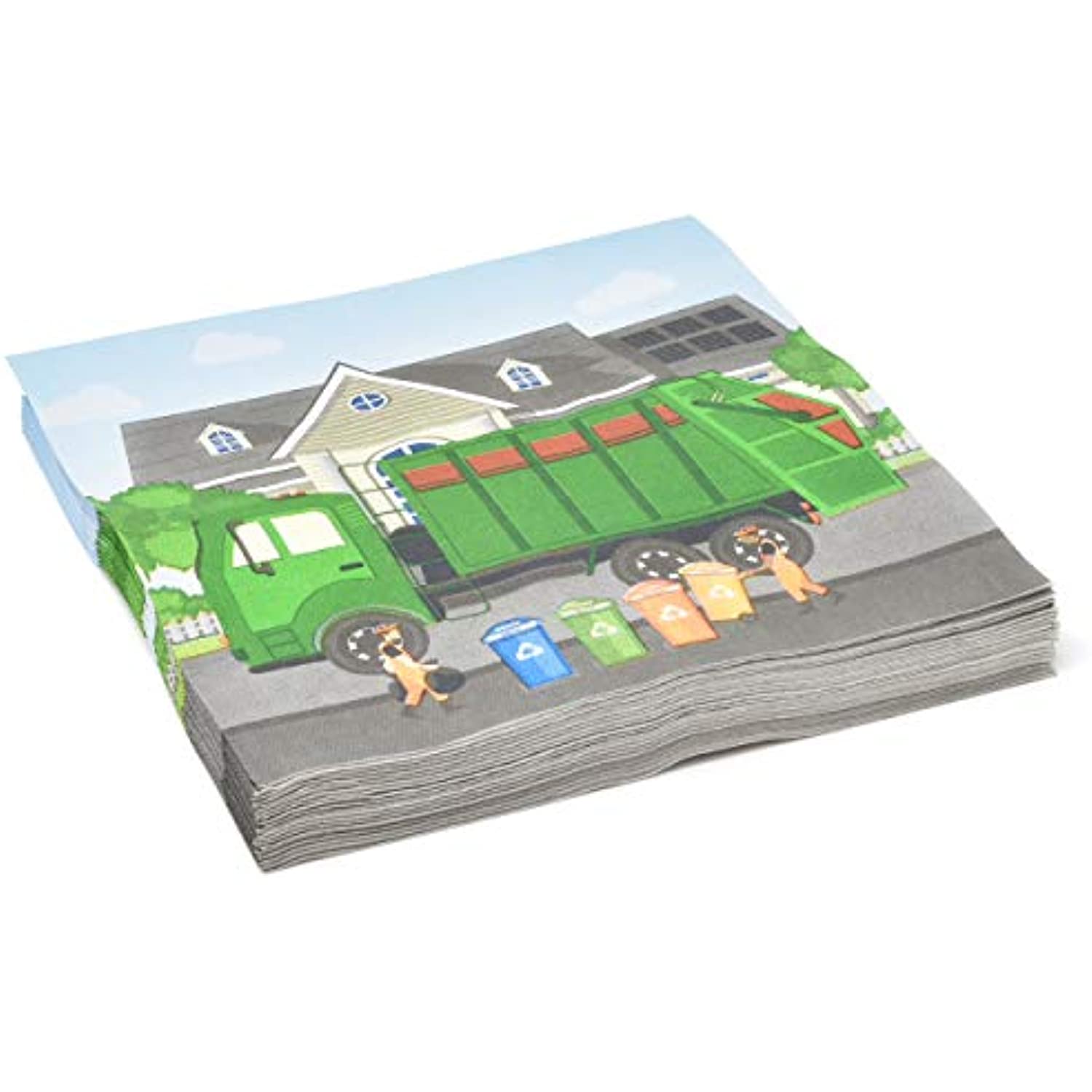 Garbage Truck Party Supplies Tableware Set 24 9