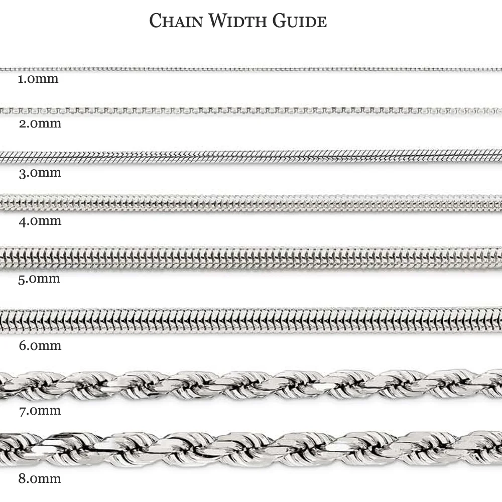 The Black Bow 5.25mm Sterling Silver Hollow Flat Open Curb Chain Necklace, 24 Inch