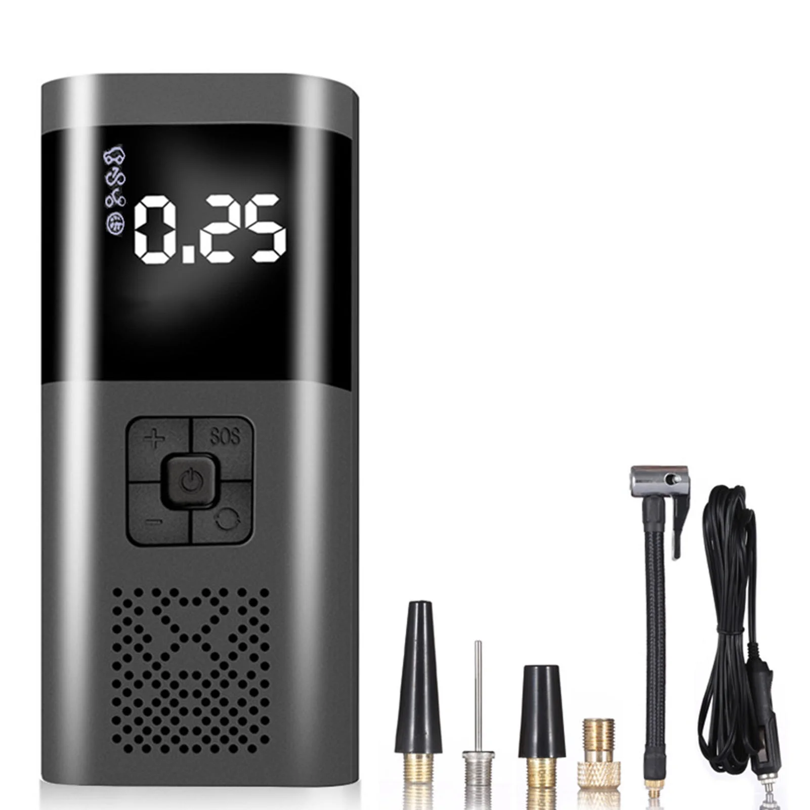 Eccomum Multifunctional Air Pump Portable Car Air Compressor Tire Inflator Air Pump for Car Bike Tires Electric Tire Inflator Tire Pump for Car Bike Motorcycle Ball Wire/Wireless