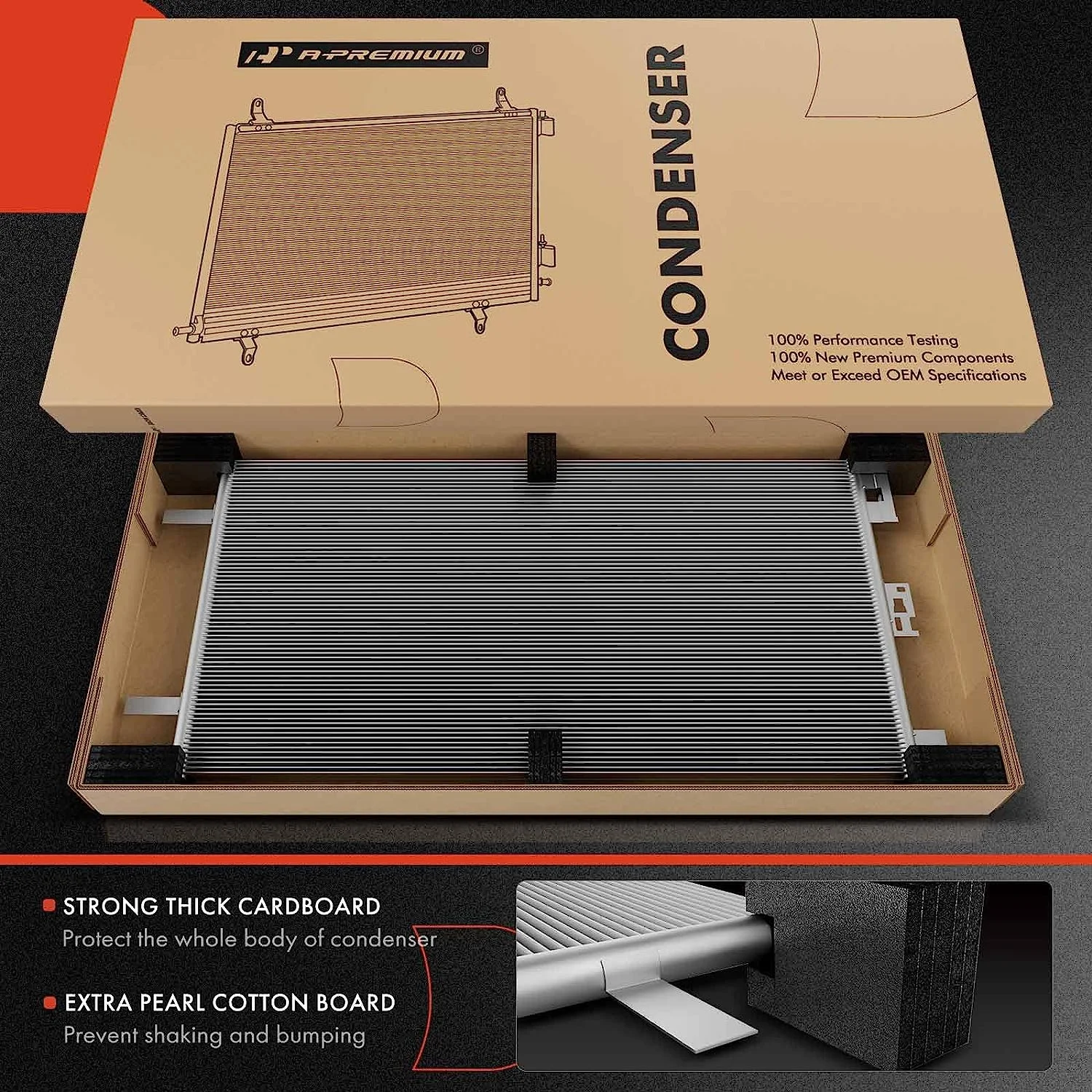 A-Premium Air Conditioning A/C Condenser Compatible with Kia Optima 2019-2020 L4 2.4L, Replace# 30139, 97606D5500