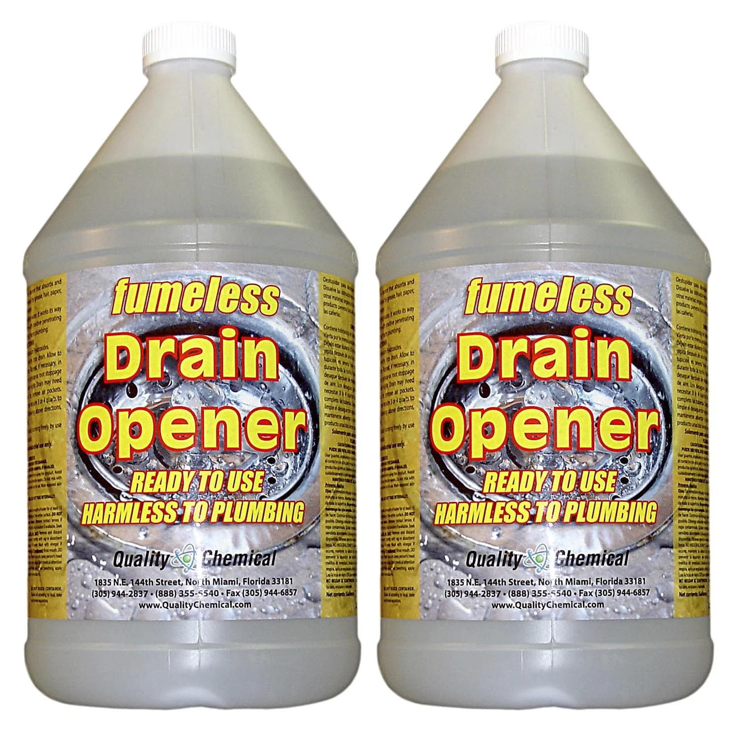 Fumeless Drain Opener - Professional Strength - Fast Acting - 2 gallon case