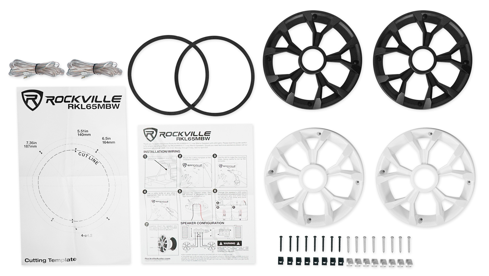(2) Rockville 700w 6.5
