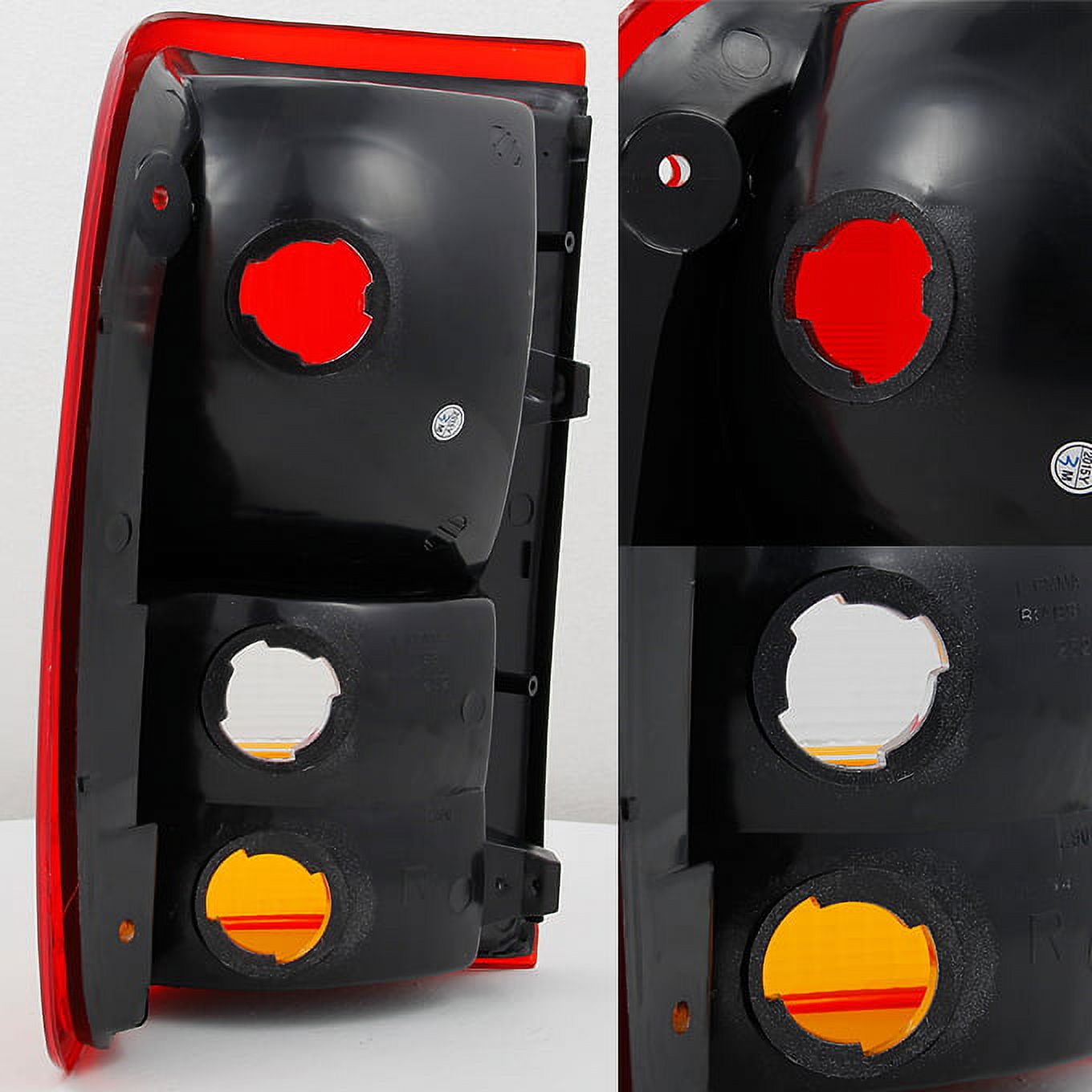 AKKON - For Ford Ranger Pickup Truck Red Clear Rear Tail Light Brake Lamps Replacement Pair Left + Right