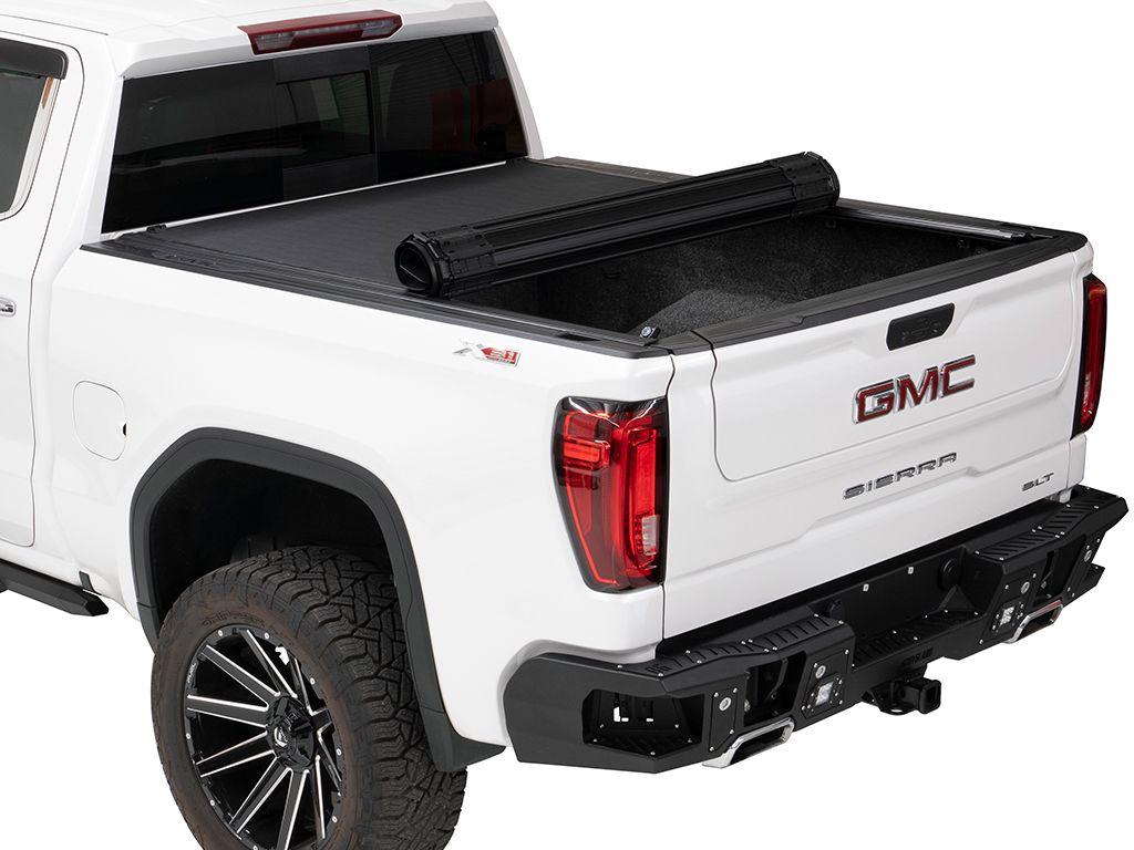 BAK by RealTruck Revolver X4s Hard Rolling Truck Bed Tonneau Cover | 80131 | Compatible with 2019 - 2023 Chevy/GMC Silverado/Sierra, works w/ MultiPro/Flex tailgate 6' 7
