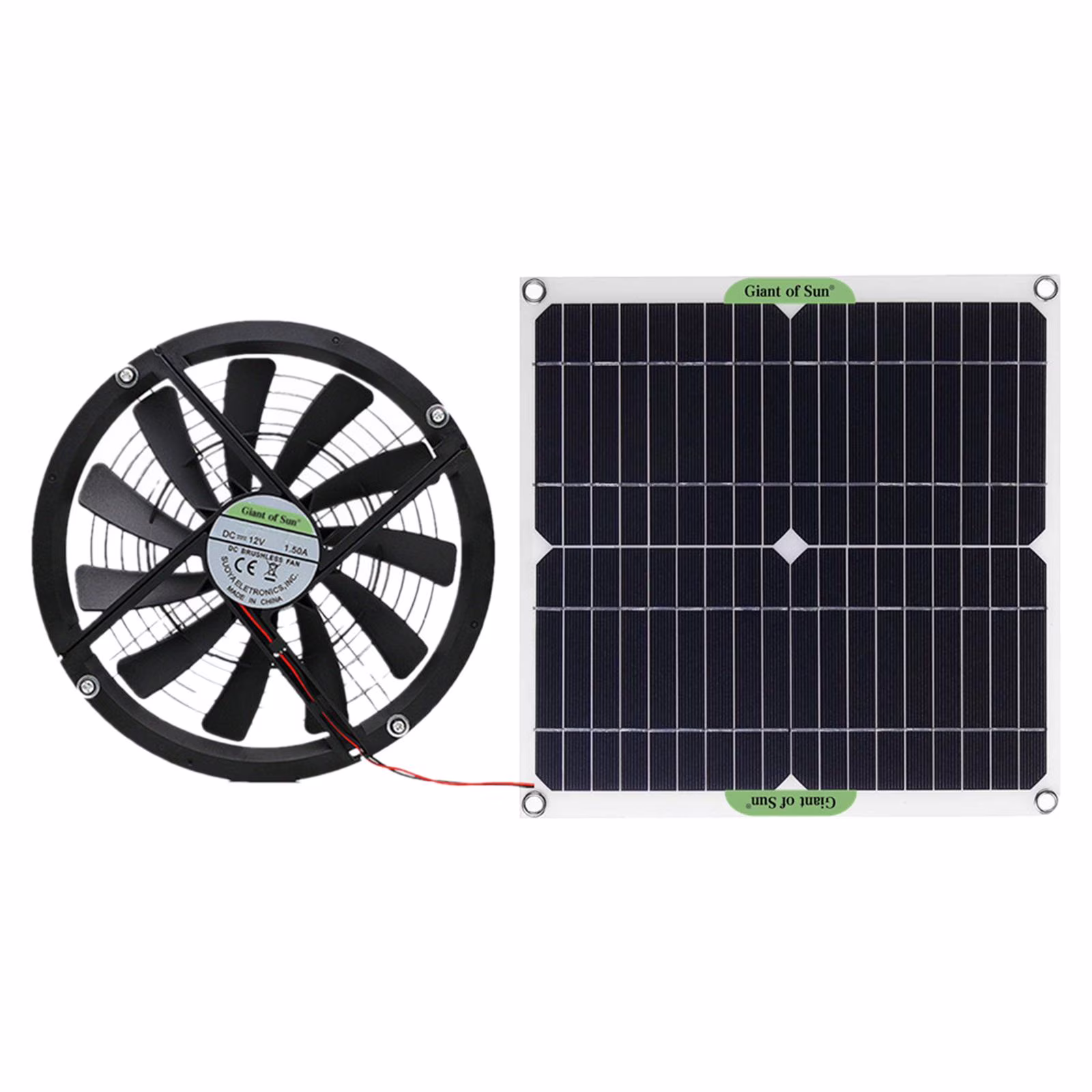 100W Solar Exhaust fan Extractor Ventilator Solar Panel Power Fan