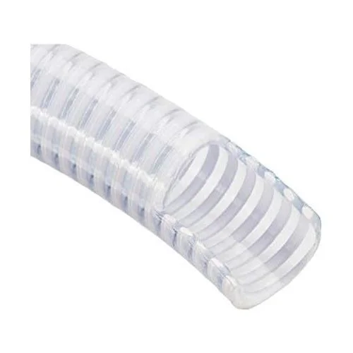 Flexible PVC Clear With White Helix Suction And Discharge Hose (1-1/2