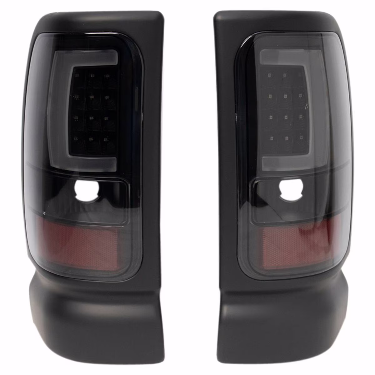 Teledu Performance Tail Light Smoked Black Housing LED C Tube Bar For Dodge Truck