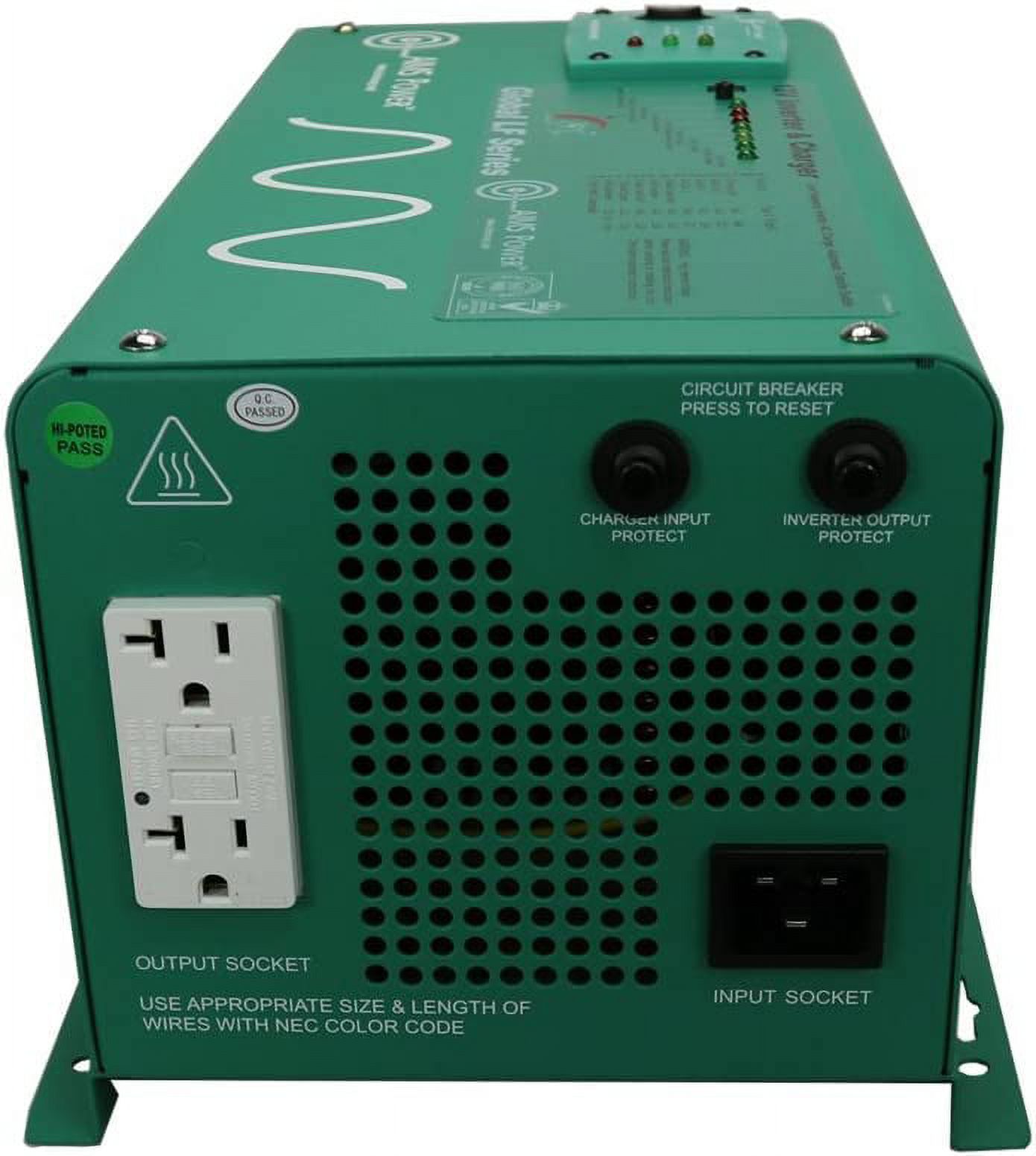 AIMS PICOGLF12W12V120AL 1250 WATT PURE SINE INVERTER CHARGER 12 VDC TO 120 VAC