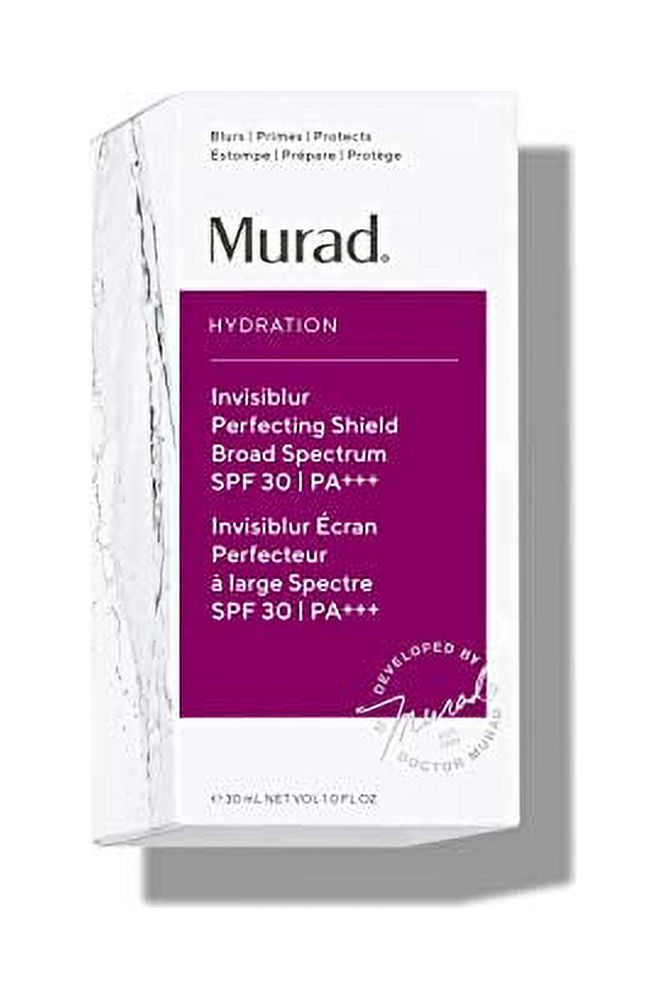 Murad Hydration Invisiblur Perfecting Shield, 3-In-1 Skin Primer for Face - Broad Spectrum SPF 30 | Blurs, Primes and Protects - Skin Care Beauty Product for Longer Lasting Makeup, 1.0 Fl Oz
