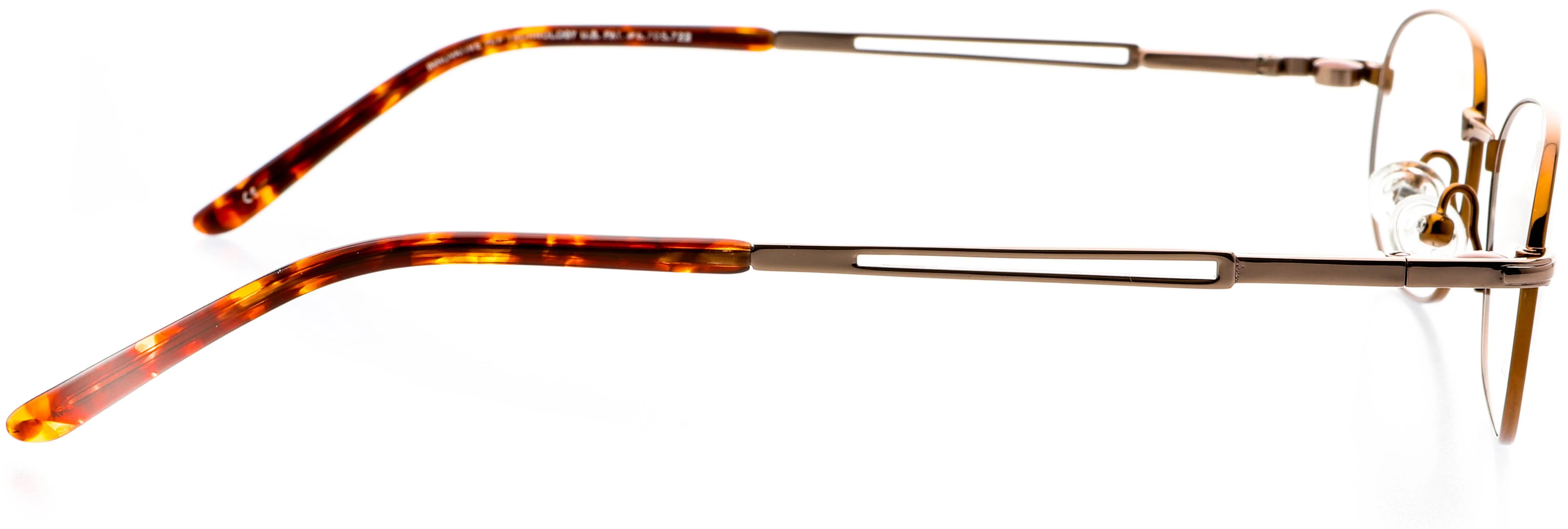 Optical Eyewear - Rectangle Shape, Titanium Full Rim Frame - Prescription Eyeglasses RX, Copper Brown