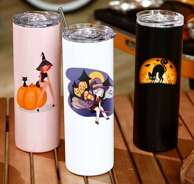 VING 25pcs Bulk 20oz White Sublimation Blank Straight Tumbler Double 304 Stainless Steel Travel Cup Water Bottle