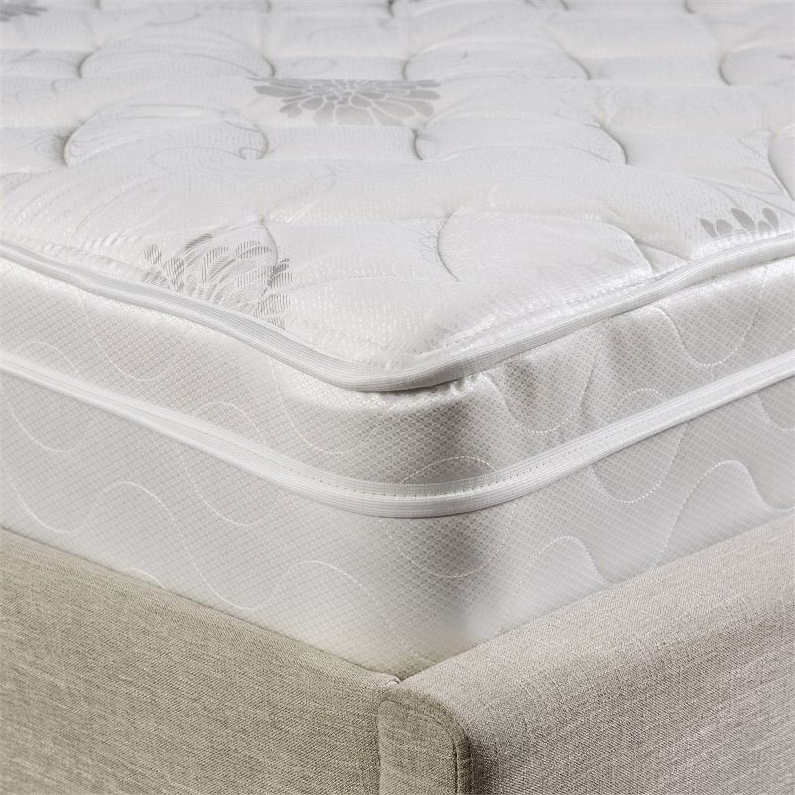 Furniture of America Kya Fabric 9-Inch Full Euro Top Mattress in White